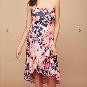 Strapless High- Low Maternity Dress